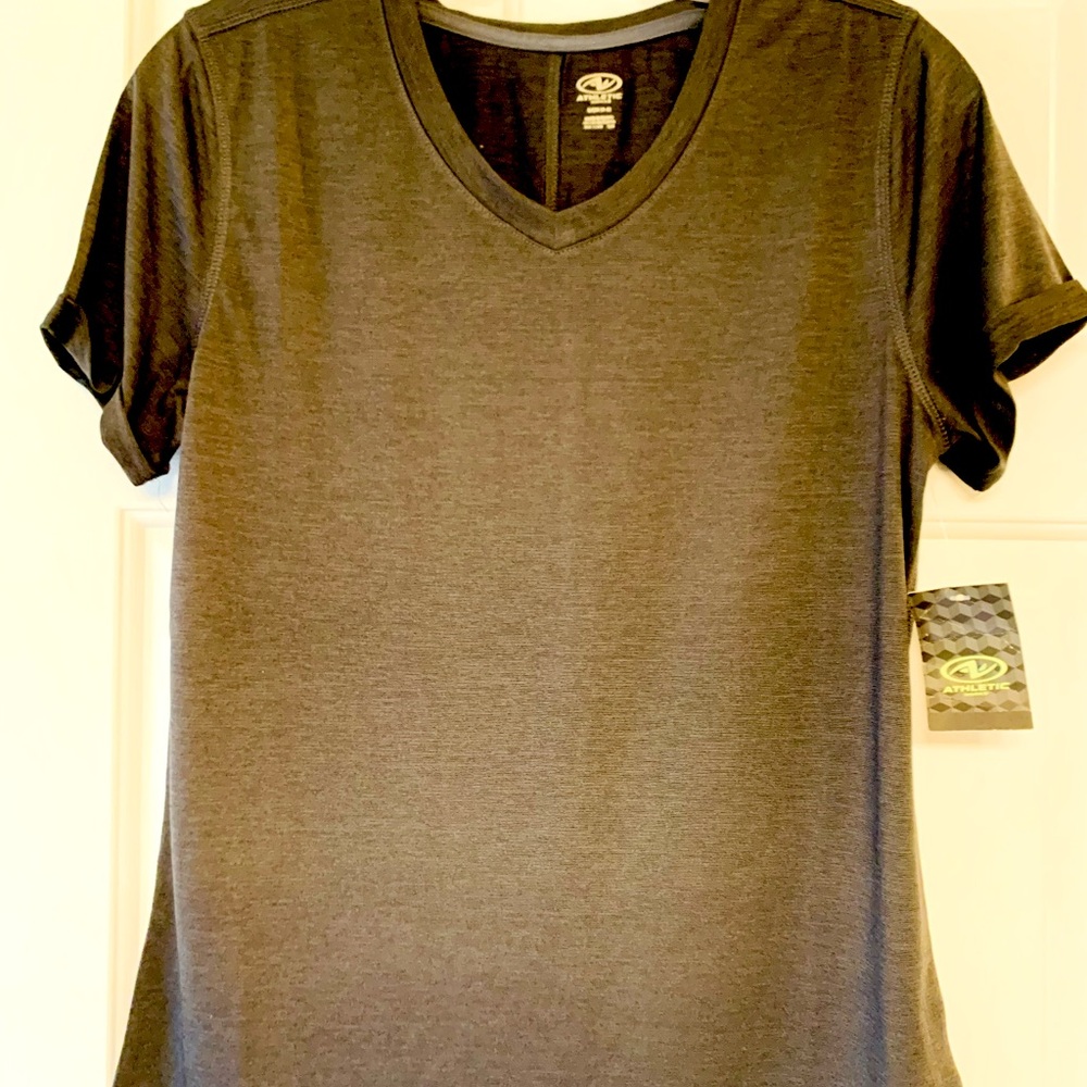 Athletic Works Charcoal active Short Sleeve V-Neck T-Shirt